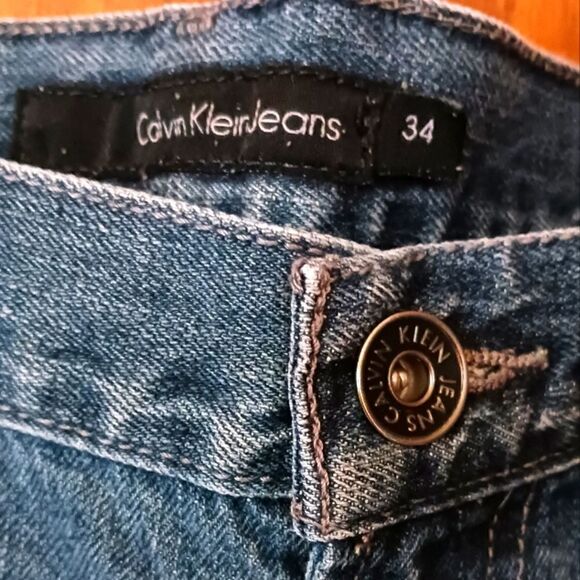 Men's Calvin Klein Bootcut Blue Jeans 34 Waist Inseam 32 - Picture 6 of 14